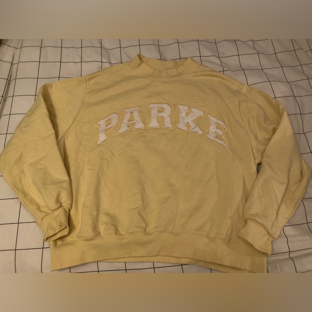 Parke Women's Yellow Crewneck Sweatshirt